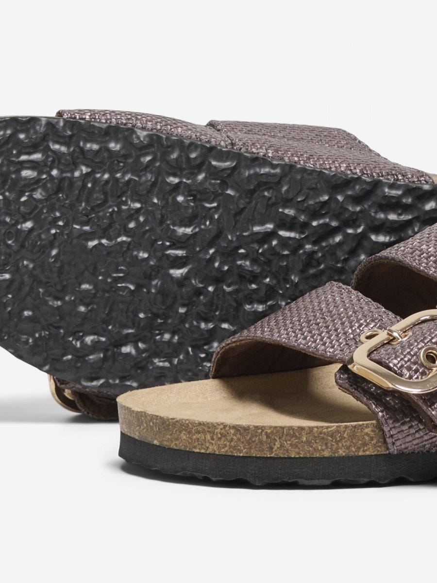 Σανδάλια flatforms από ψάθα ONLY 15341226 - Μωβ - thefashionproject.gr - ONLY