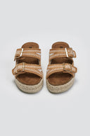 Σανδάλια flatforms από σχοινί Refresh172760 - Μπεζ - thefashionproject.gr - Refresh