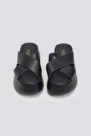 Σανδάλια flatforms crossover Estil - Μαύρο - thefashionproject.gr - Estil