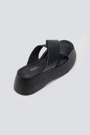 Σανδάλια flatforms crossover Estil - Μαύρο - thefashionproject.gr - Estil