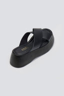 Σανδάλια flatforms crossover Estil - Μαύρο - thefashionproject.gr - Estil