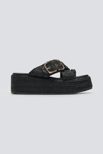 Σανδάλια flatforms crossover Mariella Fabiani 2514/05 - Μαύρο - thefashionproject.gr - Mariella Fabiani