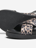 Σανδάλια flatforms crossover με print ONLY 15348046 - Leopard - thefashionproject.gr - ONLY