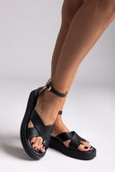 Σανδάλια flatforms crossover Tfp