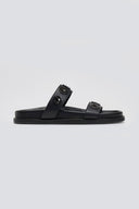 Σανδάλια flatforms δερμάτινα Carad - Μαύρο - thefashionproject.gr - CARAD