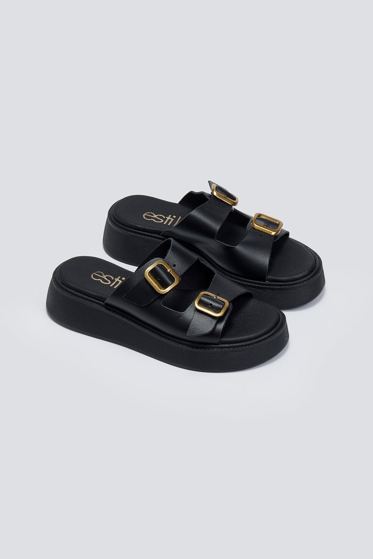 Σανδάλια flatforms δερμάτινα Estil