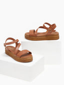 Σανδάλια flatforms δερμάτινα estil - Ταμπά - thefashionproject.gr - Estil