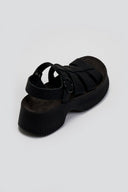 Σανδάλια flatforms δερμάτινα gladiator AVRIL FANTASY SANDALS - Μαύρο - thefashionproject.gr - FANTASY SANDALS