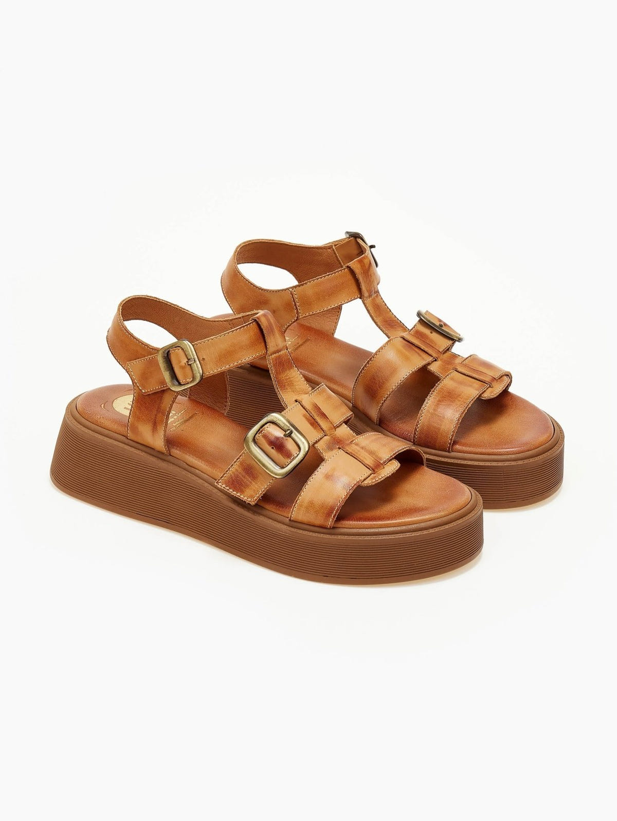 Σανδάλια flatforms δερμάτινα gladiator TFP - Ταμπά - thefashionproject.gr - TFP