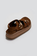 Σανδάλια flatforms δερμάτινα JUNIA FANTASY SANDALS - Mocha - thefashionproject.gr - FANTASY SANDALS