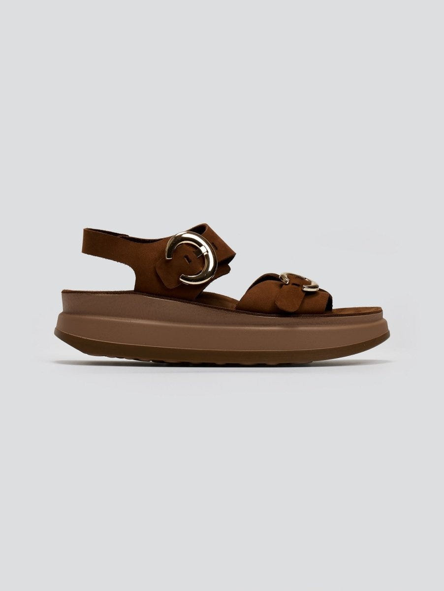 Σανδάλια flatforms δερμάτινα JUNIA FANTASY SANDALS - Mocha - thefashionproject.gr - FANTASY SANDALS