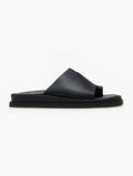Σανδάλια flatforms δερμάτινα με δάκτυλο Estil - Μαύρο - thefashionproject.gr - Estil