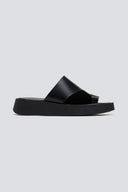 Σανδάλια flatforms δερμάτινα με δάκτυλο Tfp - Μαύρο - thefashionproject.gr - TFP