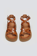 Σανδάλια flatforms δερμάτινα με δάκτυλο Tfp - Ταμπά - thefashionproject.gr - TFP