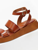 Σανδάλια flatforms δερμάτινα με δύο φάσες tfp - Ταμπά - thefashionproject.gr - TFP