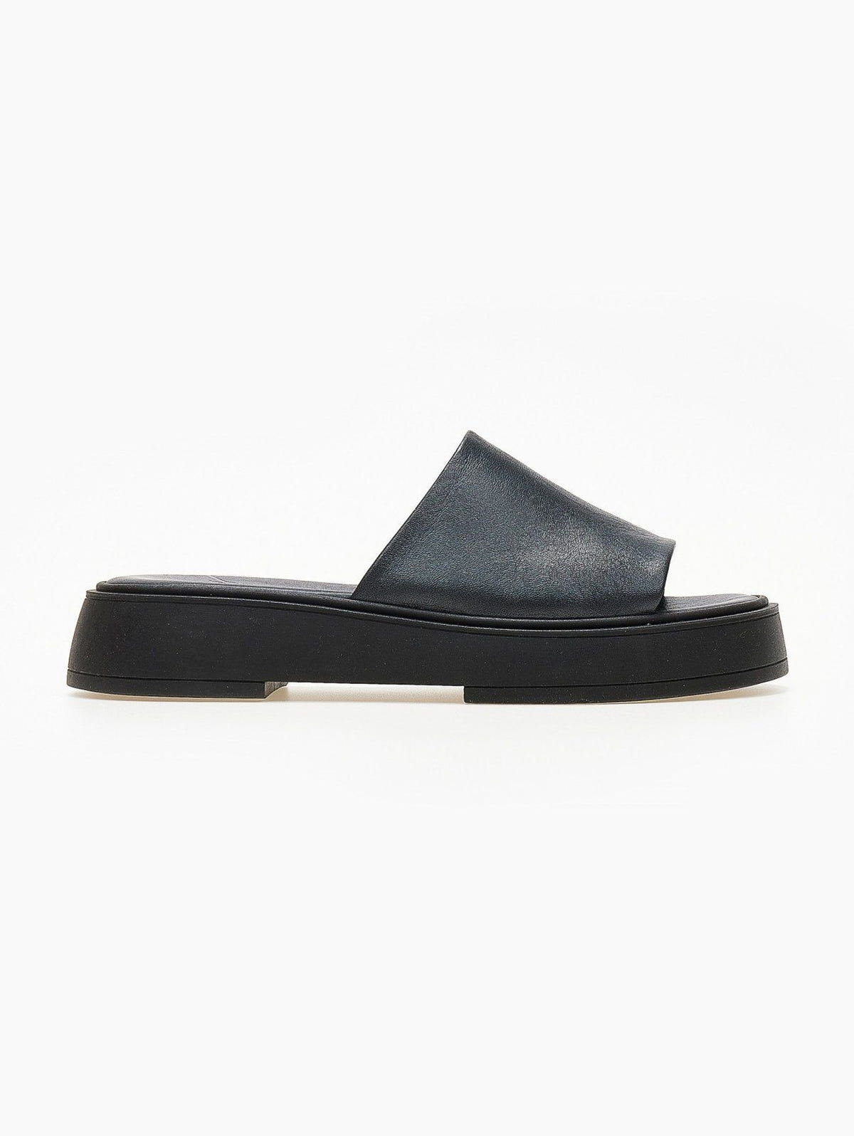 Σανδάλια flatforms δερμάτινα με φαρδιά φάσα Iris Sandals - Μαύρο - thefashionproject.gr - IRIS