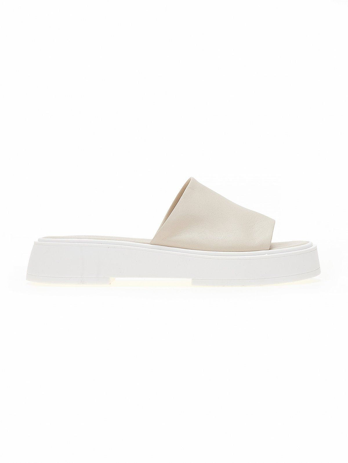 Σανδάλια flatforms δερμάτινα με φαρδιά φάσα Iris Sandals - Ζαχαρί - thefashionproject.gr - IRIS