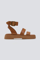 Σανδάλια flatforms δερμάτινα με φάσες TFP - Ταμπά - thefashionproject.gr - TFP