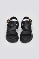 Σανδάλια flatforms δερμάτινα με μπαρέτα Estil