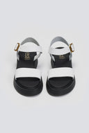 Σανδάλια flatforms δερμάτινα με μπαρέτα Estil - Λευκό - thefashionproject.gr - Estil