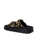 Σανδάλια flatforms δερμάτινα με ponyskin ZEFI FANTASY SANDALS - Leopard - thefashionproject.gr - FANTASY SANDALS