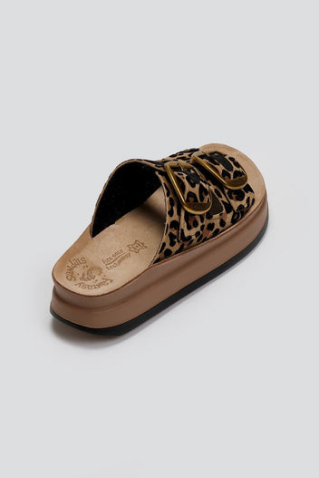 Σανδάλια flatforms δερμάτινα με print ZEFI FANTASY SANDALS - Leopard - thefashionproject.gr - FANTASY SANDALS