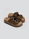 Σανδάλια flatforms δερμάτινα με print ZEFI FANTASY SANDALS - Leopard - thefashionproject.gr - FANTASY SANDALS