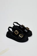 Σανδάλια flatforms δερμάτινα με τοκάδες Ragazza 01238