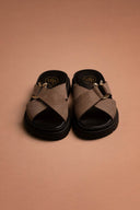 Σανδάλια flatforms δερμάτινα nubuck Tfp - Τάουπε - thefashionproject.gr - TFP