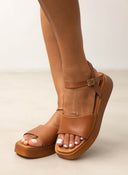 Σανδάλια flatforms δερμάτινα Ragazza 01160