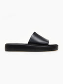 Σανδάλια flatforms δερμάτινα TFP - Μαύρο - thefashionproject.gr - TFP