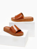 Σανδάλια flatforms δερμάτινα TFP - Ταμπά - thefashionproject.gr - TFP