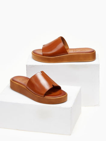 Σανδάλια flatforms δερμάτινα TFP - Ταμπά - thefashionproject.gr - TFP