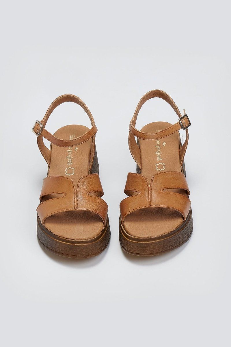 Σανδάλια flatforms δερμάτινα TFP - Ταμπά - thefashionproject.gr - TFP