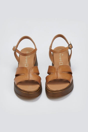 Σανδάλια flatforms δερμάτινα TFP - Ταμπά - thefashionproject.gr - TFP