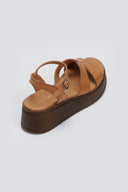 Σανδάλια flatforms δερμάτινα TFP - Ταμπά - thefashionproject.gr - TFP