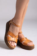 Σανδάλια flatforms δερμάτινα TFP - Ταμπά - thefashionproject.gr - TFP