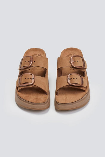 Σανδάλια flatforms δερμάτινα ZEFI FANTASY SANDALS - Κάμελ - thefashionproject.gr - FANTASY SANDALS