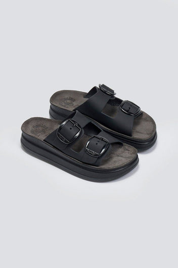Σανδάλια flatforms δερμάτινα ZEFI FANTASY SANDALS - Μαύρο - thefashionproject.gr - FANTASY SANDALS