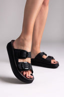 Σανδάλια flatforms δερμάτινα ZEFI FANTASY SANDALS - Μαύρο - thefashionproject.gr - FANTASY SANDALS