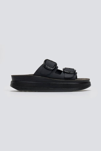 Σανδάλια flatforms δερμάτινα ZEFI FANTASY SANDALS - Μαύρο - thefashionproject.gr - FANTASY SANDALS