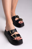 Σανδάλια flatforms Estil - Μαύρο - thefashionproject.gr - Estil