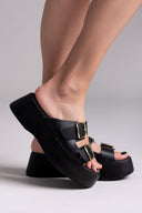 Σανδάλια flatforms Estil - Μαύρο - thefashionproject.gr - Estil