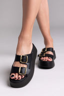 Σανδάλια flatforms Estil - Μαύρο - thefashionproject.gr - Estil