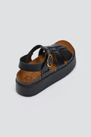 Σανδάλια flatforms gladiator ATENEO - Μαύρο - thefashionproject.gr - ATENEO