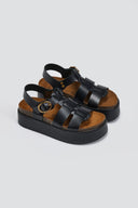 Σανδάλια flatforms gladiator ATENEO - Μαύρο - thefashionproject.gr - ATENEO