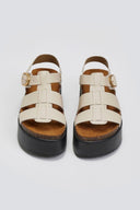 Σανδάλια flatforms gladiator ATENEO - Μπεζ - thefashionproject.gr - ATENEO