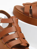Σανδάλια flatforms gladiator δερμάτινα Estil - Ταμπά - thefashionproject.gr - Estil
