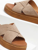 Σανδάλια flatforms καστόρινα estil - Τάουπε - thefashionproject.gr - Estil