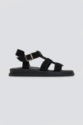 Σανδάλια flatforms καστόρινα gladiator Estil - Μαύρο - thefashionproject.gr - Estil
